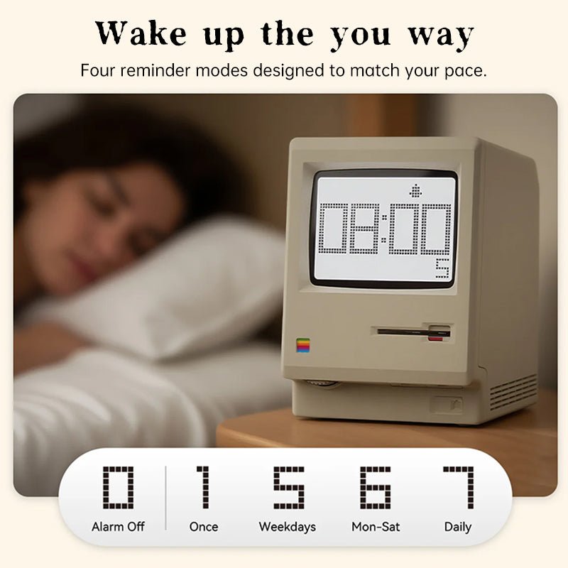 Maclock Retro 60-Hour Standby Alarm Clock, Student Desk Clock with LED Display, Creative Desktop Decor - RonicaSerenityRonicaSerenity